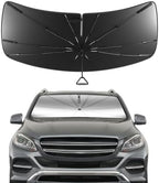Windshield Sun Shade Umbrella for Mercedes-Benz GLE SUV 2016-2019,Foldable Car Accessories Front Window Sunshade, Titanium Silver Coating for UV Ray Block,Keep Car Cool UDS by Pigenius
