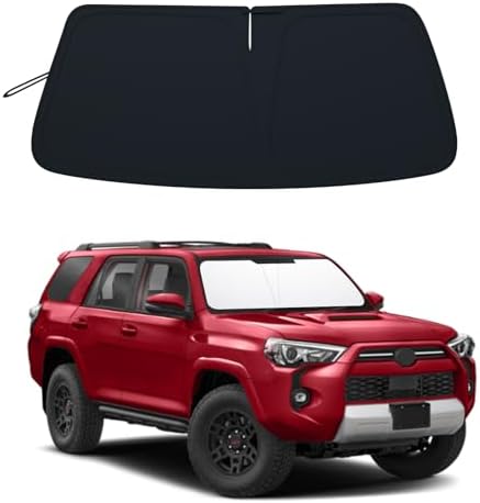 Custom Fit Windshield Sunshade Compatible with Toyota 4Runner 2010-2022 2023 2024 Accessories Blocks UV Rays Sun Visor Protector Folding Front Window Sun Shade Cover Keep Your Car Cooler by JKCOVER
