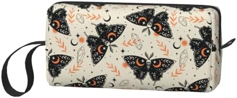 Gothic Witchy Butterfly Makeup Bag for Women | Small Travel Cosmetic Pouch with Zipper, Compact Makeup Organizer Bag for Purse, Toiletries, Skincare & Daily Essentials - Image 2