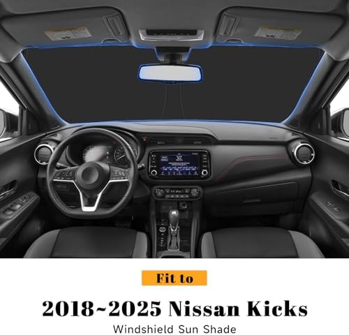 Car Windshield Sun Shade for Nissan 2018-2025 2026 Kicks Accessories (OEM Design) Reflective Foldable Heat Insulation Sunshade for Ultimate Protection - Image 2