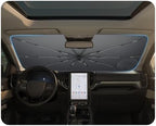 for Windshield Sunshade Umbrella 2019-2026 Ford Ranger, Custom Fit Windshield Sun Protector Cover, 6-Layer Heat-Resistant Fabric, Ultra-Strong Fiberglass Frame, Quick Setup (for 2019-2026 Ranger) by BSTW