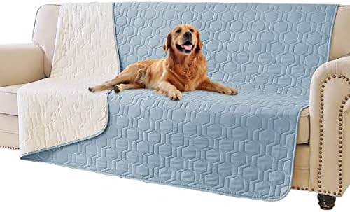 Waterproof Blanket Couch Cover for Dogs Non-Slip Pet Sofa Protector | Tcksstex Non-slip waterproof couch cover scratch resistant machine washable protects sofa bed car（52x82-Stoneblue） by TcksstexFauxFurDogBedCover