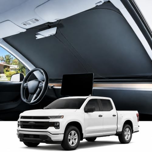 REEVAA Car Windshield Sun Shade for Chevrolet Silverado 1500 2026 by REEVAA