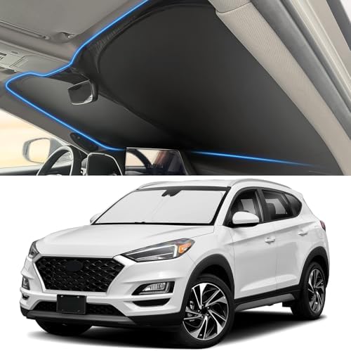 Windshield Sun Shade for Hyundai 2016-2021 Tucson Accessories (OEM Size) Auto Interior Front Window Sun Visor Heat Protection by YOJOJOCO