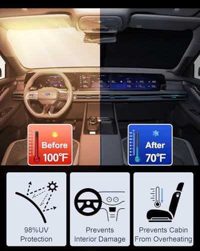 2026 Upgrade Foldable Front Windshield Sunshade fit for Ford Edge 2015-2024 - Image 2