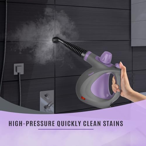 Phueut Pressurized Handheld Multi-Surface Natural Steam Cleaner with 12 pcs Accessories, Multi-Purpose Steamer for Home Use, Steamer for Cleaning Floor, Upholstery, Grout and Car (Purple) - Image 4