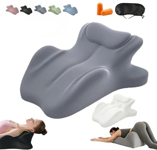 Couples Pillow Reading Pillow 27° Lift Ergonomic Memory Foam Cushion for Intimacy, NeckPillow, Multi-Functional Back Support Pillow with Replaceable Small Pillows, Comfort(Gray,25"x22"x18") by Unknown