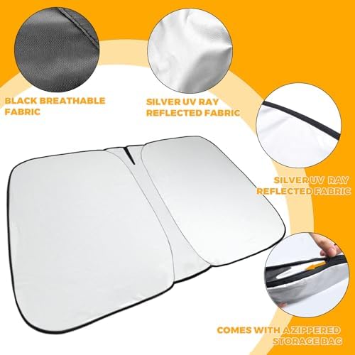 Foldable Front Windshield Sunshade fit for Hyundai Kona 2024-2025 2026 - Image 6