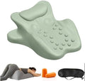 27 Degree Incline Memory Foam Wedge Pillow, Ergonomic Body Position Helper Cushion for Couples, Multi Purpose Bed Wedge for Reading Back Support and Leg Elevation,Green by Unknown