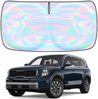 for Kia Telluride 2020-2025 Windshield Sun Shade - Custom Fit Kia Telluride 4 Layers Sunshade Foldable Front Window Sunshade Sun Visor Protector Block UV Rays Keep Your Car Cooler Car Accessories by Unknown