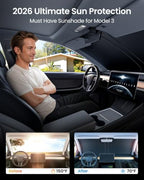 REEVAA Car Windshield Sun Shade for Tesla Model Y/3 2026 - Image 2