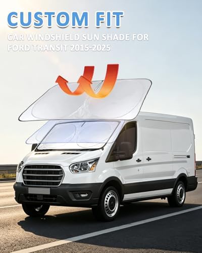 Sunshade for 2015-2025 2026 Ford Transit Wagon XLT Windshield Sun Shade - Image 3
