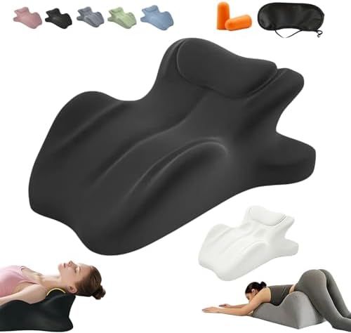 Couples Pillow Reading Pillow 27° Lift Ergonomic Memory Foam Cushion for Intimacy, NeckPillow, Multi-Functional Back Support Pillow with Replaceable Small Pillows, Comfort(Black,23"x18"x15") by Unknown