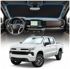 for Chevy Silverado 1500 Sun Shade Windshield Cover - Custom Fit Silverado 1500 Accessories 2019-2025 2026 Sunshade Foldable UV Protection & Heat Shield Sun Visor Accessories by Unknown