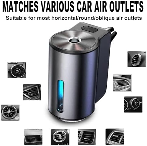 Smart Car Air Freshener, Car Air Freshener Diffuser, Rechargeable Cars Aroma Diffuser, 3 Levels of Adjustable Intelligent Cars Diffuser with 3 Bottles of Cologne - Image 6