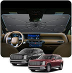 for Umbrella Sunshade for Car Windshield Hyundai Palisade 2020-2026 Custom Fit Windshield Sun Protector Cover 6-Layer Heat-Resistant Fabric, Ultra-Strong Fiberglass Frame (for 2020-2026 Palisade) by BSTW