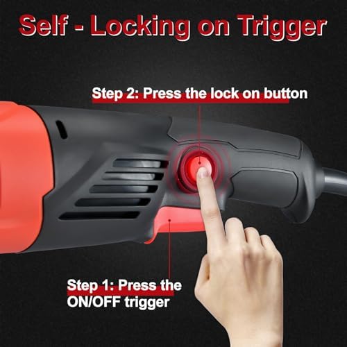 AOBEN Rotary Buffer Polisher,1200W 6-inch/ 7-inch Car Buffer,Car Polisher Waxer Kit with 6 Variable Speed 1000-3500RPM & 4 Polishing Pads,Detachable Handle for Boat,Car Polishing and Waxing - Image 4