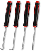 4-Piece Hook and Pick Set, Precision Automotive Pick Tool & O Ring Pick Set with Comfort Grip & Anti-Slip Shaft for Oil Seal, Gasket Removal, and Electronic Repair by Unknown