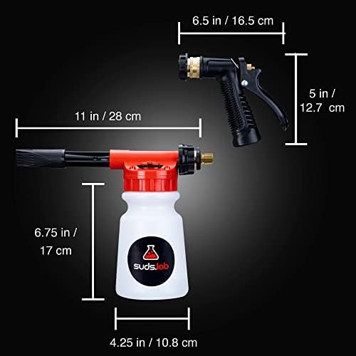 Suds Lab F3 Car Cleaning Foam Gun, Adjustable Foam Nozzle, Garden Hose - Image 3