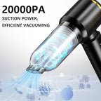 Car Vacuum Portable Cordless, 20000Pa Powerful Handheld Vacuum Cleaner for Car, 4-in-1 Vacuum with Brushless Motor,Rechargeable Wireless Car Vacuum for Auto Interior, Home & Office Cleaning(Black) - Image 3