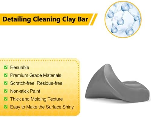 Fitosy Car Clay Bar 4 Pack 400g, Premium Grade No Scratch Deatil Clean - Image 4