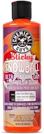 Chemical Guys, Sticky Snowball Ultra Snow Foam Wash Soap, Cherry, 16 oz by ChemicalGuys
