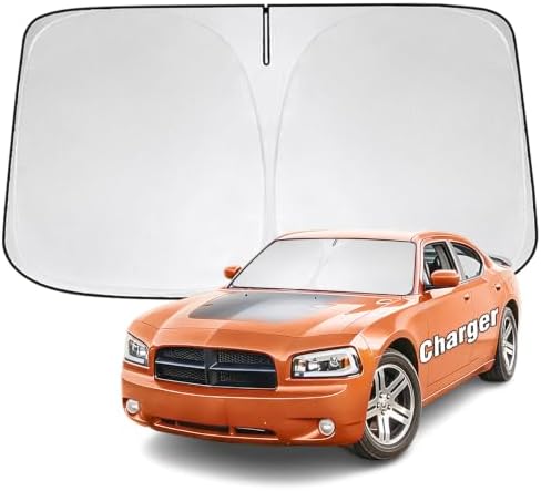 Windshield Sun Shade for Dodge Charger 2006-2010 Sunshade by YIZHUOMY