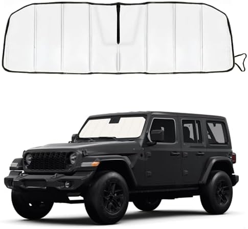 Windshield Sun Shade for Jeep Gladiator(JT) 2020-2026/Wrangler JL 2018-2026 by Fonowka