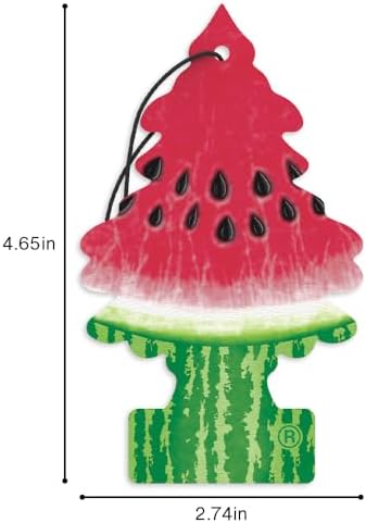 LITTLE TREES Car Air Freshener | Hanging Tree Provides Long Lasting Scent for Auto and Home | 24 Air Fresheners |Watermelon - Image 6