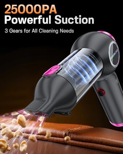 houscly Car Vacuum Cordless Mini Handhled 4-in-1 High Power Cleaner 25000Pa - Image 2