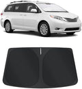 TINGLU Sun Shade for Toyota Sienna 2011-2020 Accessories Windshield Sun Shade Window Shade UV Rays Protection Sun Visor Cover with Steering Wheel Sunshade Storage Bag by TINGLU