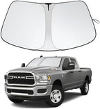 Foldable Front Windshield Sunshade Fit for Dodge RAM 2500 3500 2010-2026 by GZSH