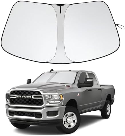 Foldable Front Windshield Sunshade Fit for Dodge RAM 2500 3500 2010-2026 by GZSH