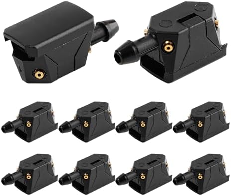 10 PCS Front Windshield Washer Nozzles, 4 Holes Car Windshield Washer Wiper Arm Sprayer, Auto Left Right Windshield Washer Squirter Nozzle Replacement, Universal Vehicle Accessories by Unknown