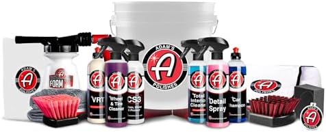 Adam's Essential Car Wash Kit (17-Item) - Auto Detailing Car Care Cleaning Kit with Foam Gun & Bucket Car & Truck Lovers, Dads, Moms and DIYers by AdamsPolishes