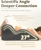 27° Ergonomic High-Density Memory Foam Wedge Pillow for Enhanced Comfort, Hip & Back Relief | Versatile Use for Relaxing, Reading, and Intimacy Positioning,Gray - Image 3