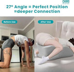 Memory Foam Couples Pillow Set - Intimacy Butt Pillow Cushion for Lumbar Support, 27° Lift Waterproof Posture Support Pillow with Eye mask and earplugs Modern Style for Home Bedroom (Black) - Image 3