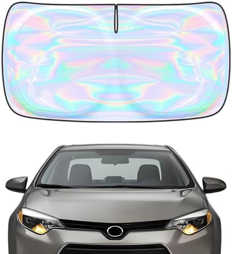 Windshield Sun Shade for Toyota Corolla 2014-2019 - 4 Layers Sunshade Compatible with Toyota Corolla Foldable Front Window Sunshade Sun Visor Protector Block UV Rays Keep Cars Cooler Car Accessories by Unknown