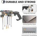 UNITEDPOWER Pressure Washer Gun Holder，Wall Mount Foam Cannon Holder，Tool Storage Rack for Pressure Washer Wand/Nozzle Tips, Car Wash Accessories Organizer, Silver - Image 4