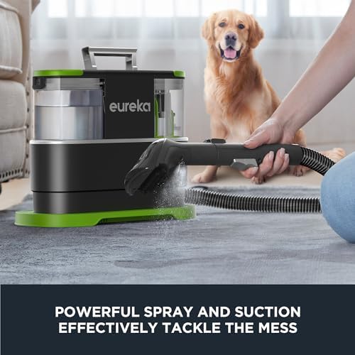 EUREKA Portable Carpet and Upholstery Cleaner, Spot Cleaner for Pets, Stain Remover for Carpet, Area Rugs, Upholstery, Coaches and Car, 50.7oz Large Water Tank, NEY101GR with Cleaning Formula, Green - Image 6