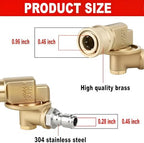 Selkie Pivoting Coupler Kit for Pressure Washer, 8 Pack Universal Power Pressure Washer Accessories Kit, 7 Nozzle Tips,1/4 Inch,4500 PSI - Image 2