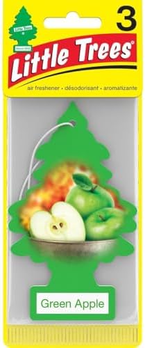 LITTLE TREES Car Air Freshener | Hanging Paper Tree for Home or Car | Green Apple | 6 Pack - Image 2