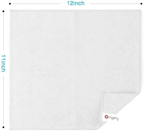 Orighty Microfiber Cleaning Cloth, Cleaning Rags, 24 Pack, 12x11 in, White - Image 4