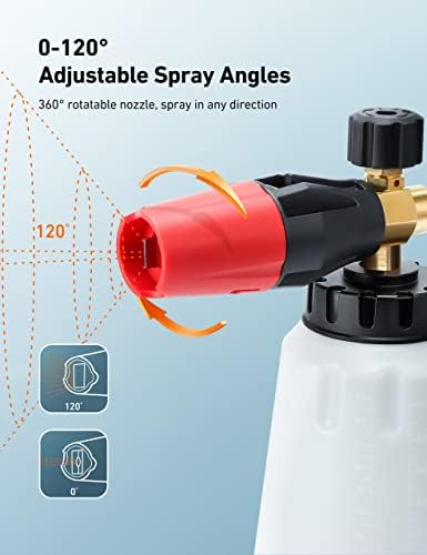 AstroAI Foam Cannon for Pressure Washer with 1/4" Quick Connect Plug, 1 L - Image 4