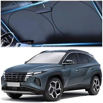 Windshield Sun Shade, Reflective Sunshade for Car Windshield with Mirror Cut-Out, Blocks 99% UV Rays & Keeps Vehicle Cool, Fits Cars, Trucks, SUVs & Vans, Fade-Resistant, (Large) by Autopect