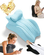 Couples Pillow for Intimacy 27 Degree = Just The Right Lift, Ergonomic Memory Foam Intimacy Comfort Pillow Hip & Back Support, All Perfect Position Easily Postures Wedge Pillow (Blue) by Unknown