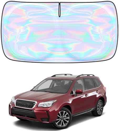 Windshield Sun Shade for Subaru Forester 2014-2018 - 4 Layers Sunshade Compatible with Subaru Forester Foldable Front Window Sunshade Sun Visor Protector Block UV Rays Keep Cars Cooler Car Accessories by Unknown