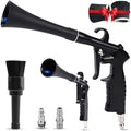 Car Cleaning Gun,High Pressure Air Blow Gun,Fast Interior Dryer Car Detailing Kit,Car Detailing Tools for Quickly Blowing Dust and Dirt Away Working with Compressed Air(2 MORE REPLACEMENT BRUSH HEADS) by Biodison+%26+Lee