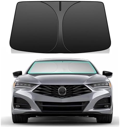 Windshield Sun Shade for 2021-2025 Acura TLX, 4-Layer 240T Foldable UV Block Car Accessory to Cool Interior by Unknown