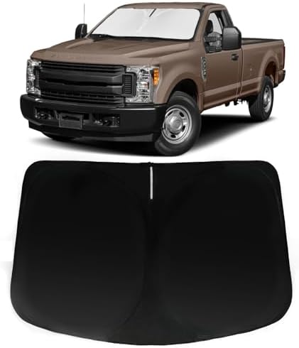 Windshield Sun Shade for 2008-2016 Ford F250 F350 F450 F550 by PAIMOHO
